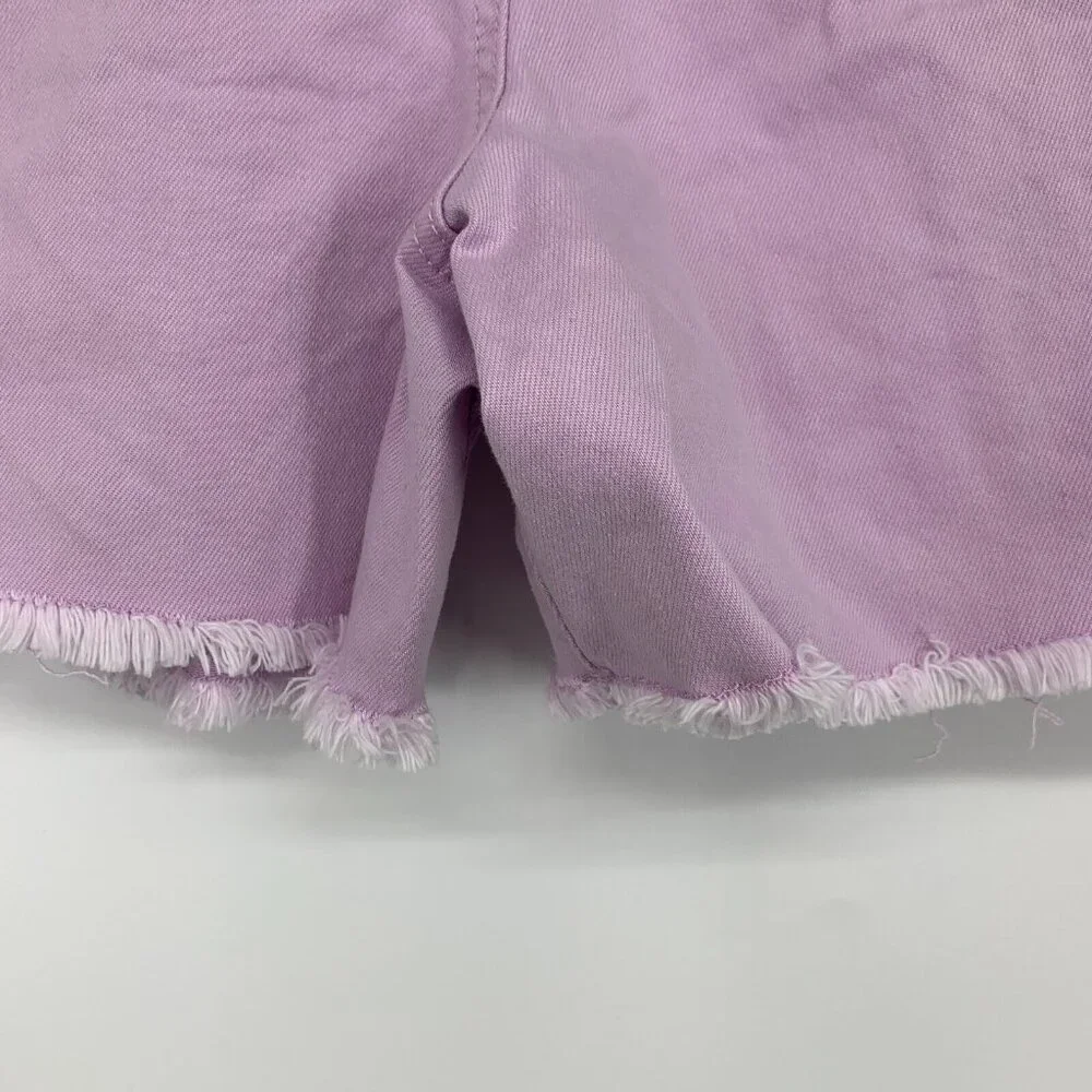 Wild Fable Shorts Purple Highest Rise A Line Pleated Bermuda Fray NWT - Picture 9 of 9
